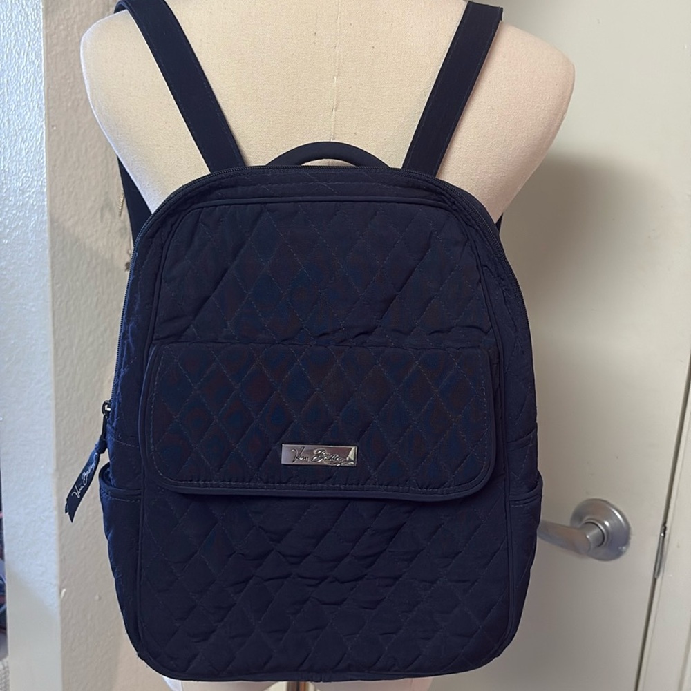 Vera Bradley Essential Compact Backpack Navy Blue - image 1